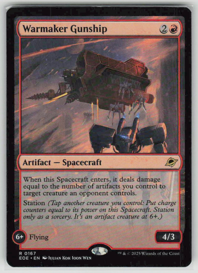 2025 Edge of Eternities 167 Warmaker Gunship