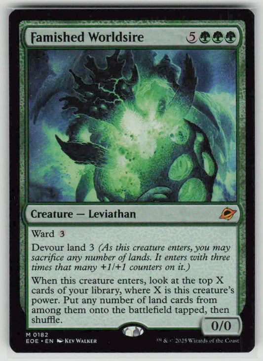 2025 Edge of Eternities 182 Famished Worldsire
