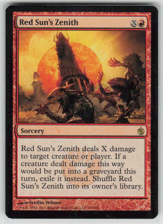 2011 Mirrodin Besieged 74 Red Sun's Zenith