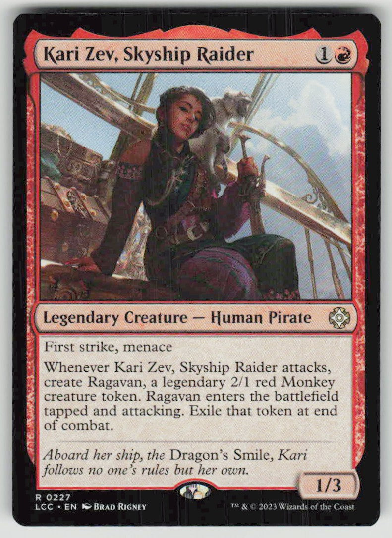 2023 The Lost Caverns of Ixalan Commander 227 Kari Zev, Skyship Raider