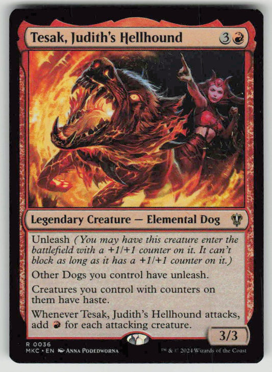 2024 Murders at Karlov Manor Commander 36 Tesak, Judith's Hellhound