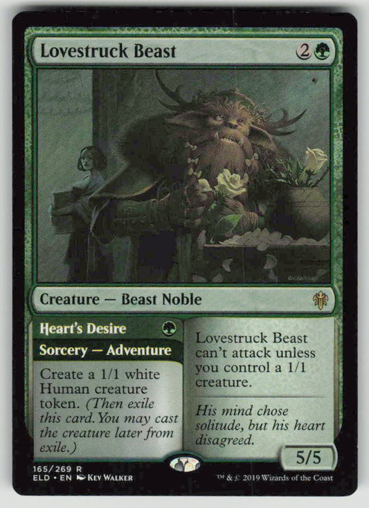 2019 Throne of Eldraine 165 Lovestruck Beast // Heart's Desire