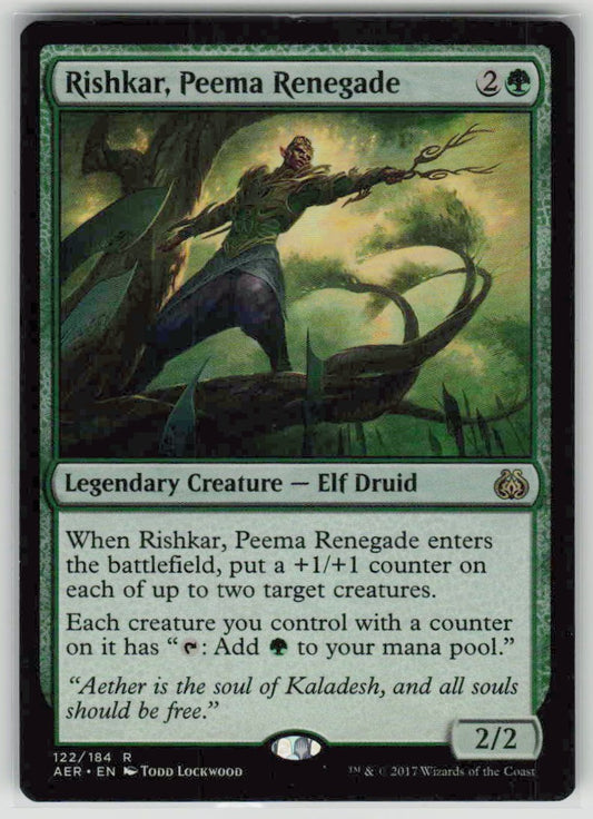 2017 Aether Revolt 122 Rishkar, Peema Renegade