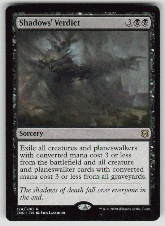 2020 Zendikar Rising 124 Shadows' Verdict