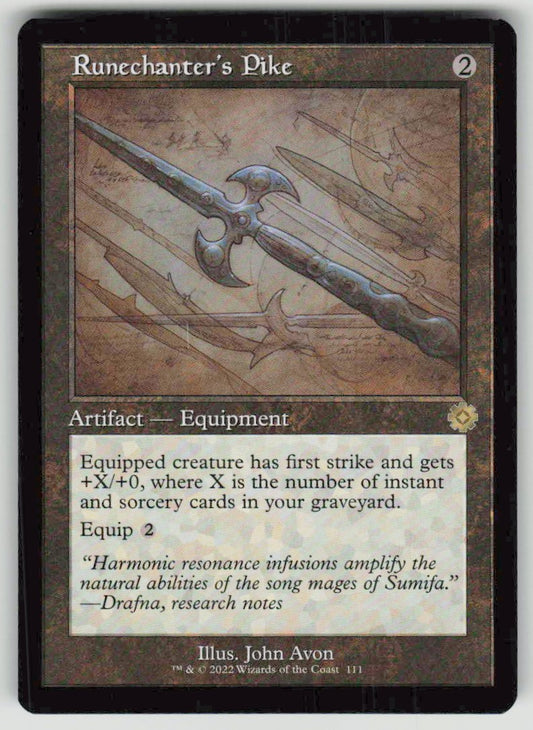 2022 The Brothers' War Retro Artifacts 111 Runechanter's Pike