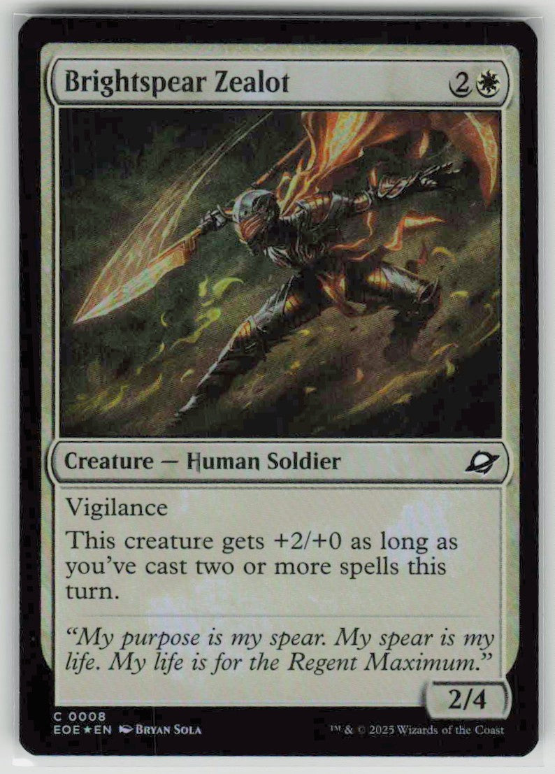 2025 Edge of Eternities 8 Brightspear Zealot