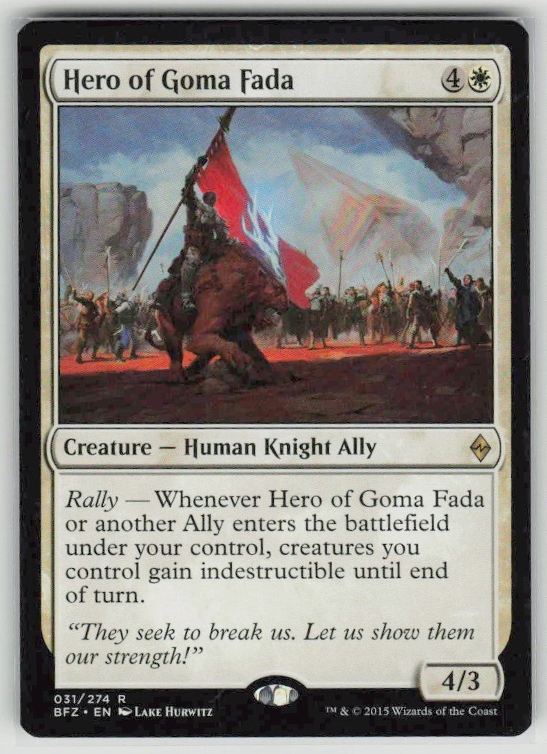 2015 Battle for Zendikar 31 Hero of Goma Fada