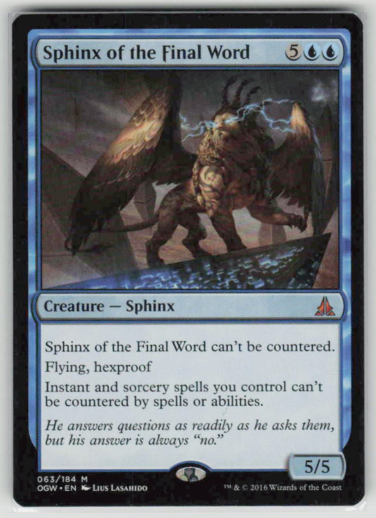 2016 Oath of the Gatewatch 63 Sphinx of the Final Word