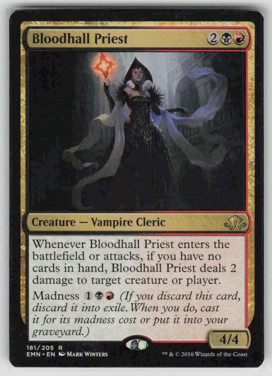 2016 Eldritch Moon 181 Bloodhall Priest