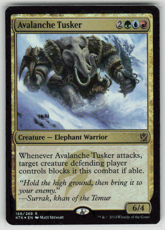 2014 Khans of Tarkir 166 Avalanche Tusker