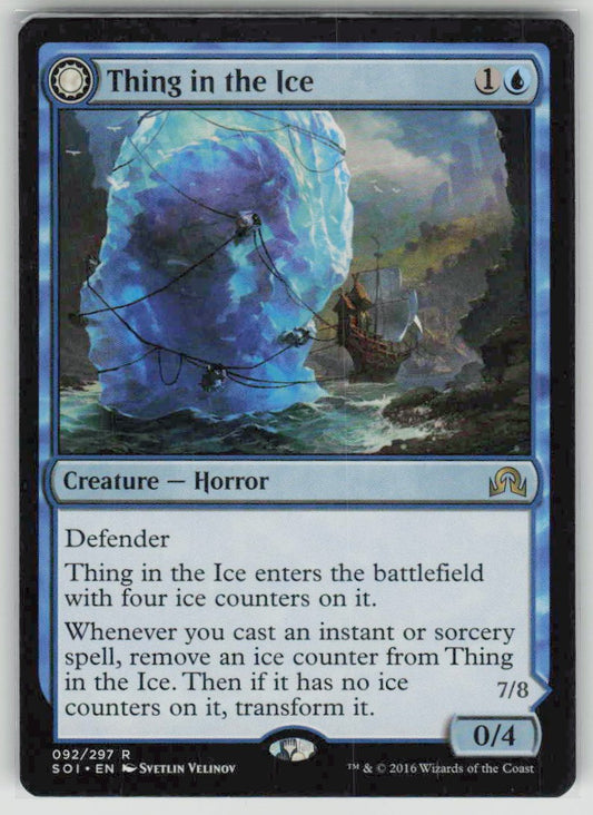 2016 Shadows over Innistrad 92 Thing in the Ice // Awoken Horror