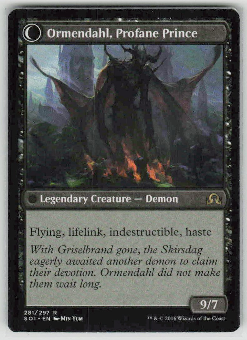 2016 Shadows over Innistrad 281 Westvale Abbey // Ormendahl, Profane Prince