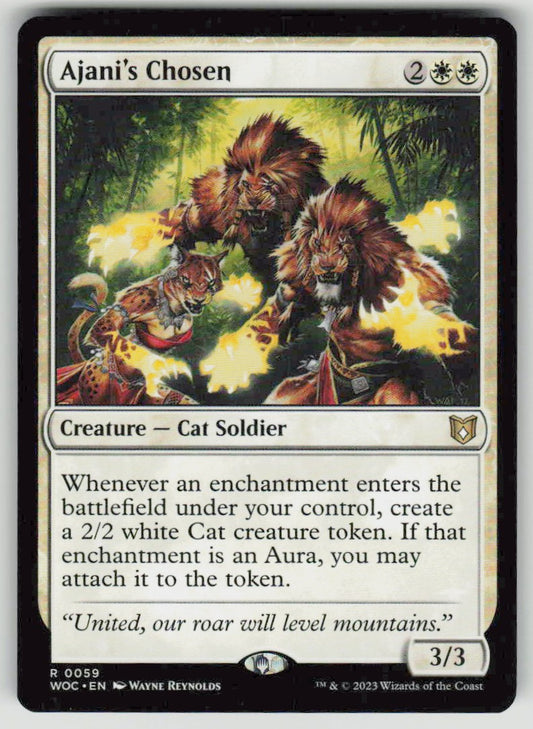 2023 Wilds of Eldraine Commander 59 Ajani's Chosen