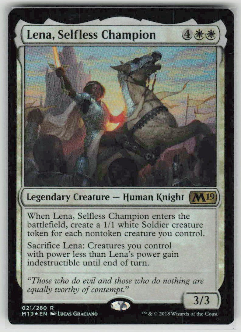 2018 Core Set 2019 21 Lena, Selfless Champion