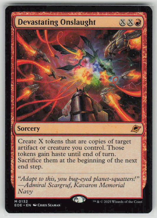 2025 Edge of Eternities 132 Devastating Onslaught