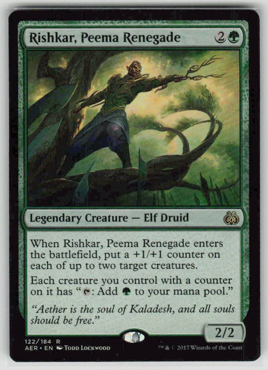 2017 Aether Revolt 122 Rishkar, Peema Renegade