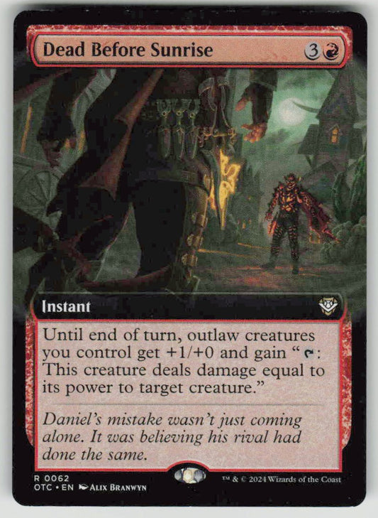 2024 Outlaws of Thunder Junction Commander 62 Dead Before Sunrise