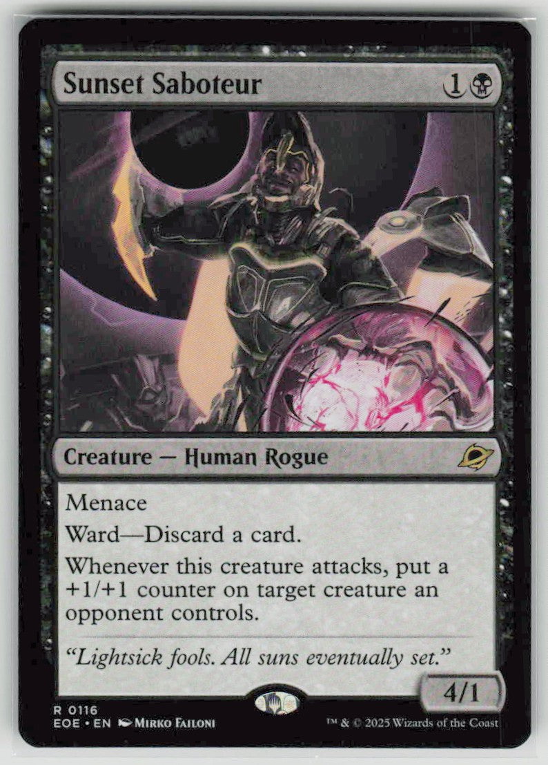 2025 Edge of Eternities 116 Sunset Saboteur