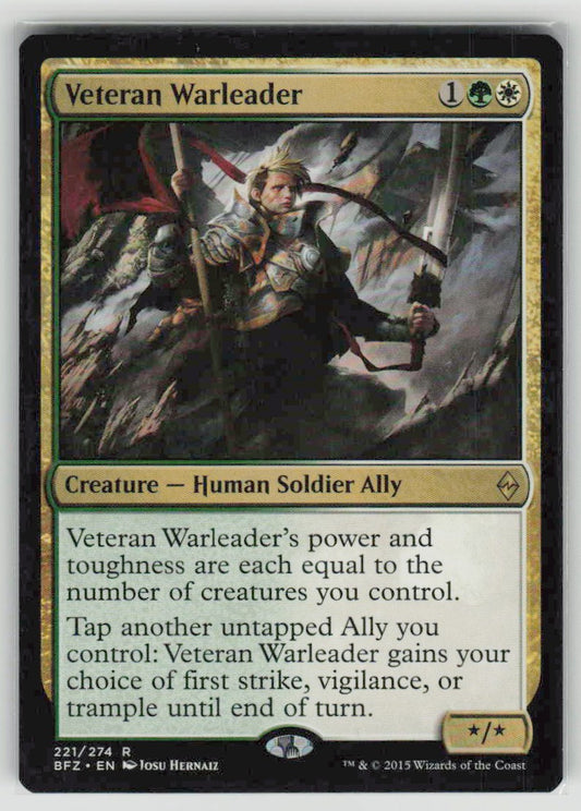 2015 Battle for Zendikar 221 Veteran Warleader
