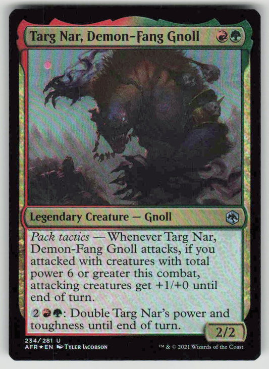 2021 Adventures in the Forgotten Realms 234 Targ Nar, Demon-Fang Gnoll