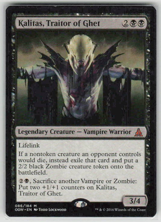 2016 Oath of the Gatewatch 86 Kalitas, Traitor of Ghet