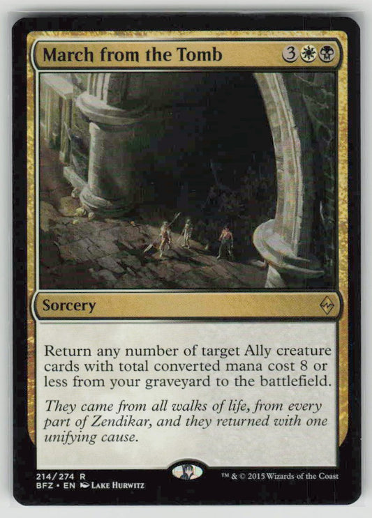 2015 Battle for Zendikar 214 March from the Tomb