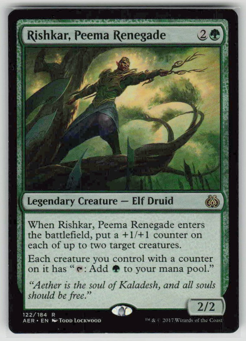 2017 Aether Revolt 122 Rishkar, Peema Renegade