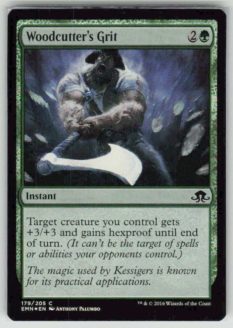 2016 Eldritch Moon 179 Woodcutter's Grit