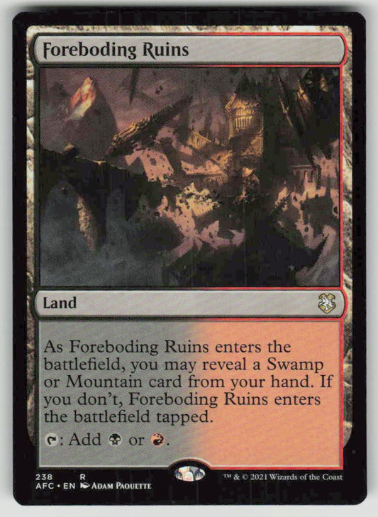 2021 Forgotten Realms Commander 238 Foreboding Ruins