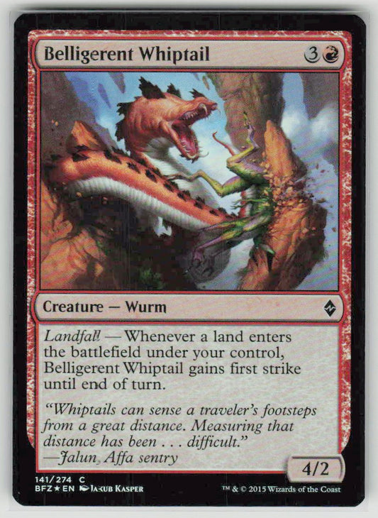 2015 Battle for Zendikar 141 Belligerent Whiptail