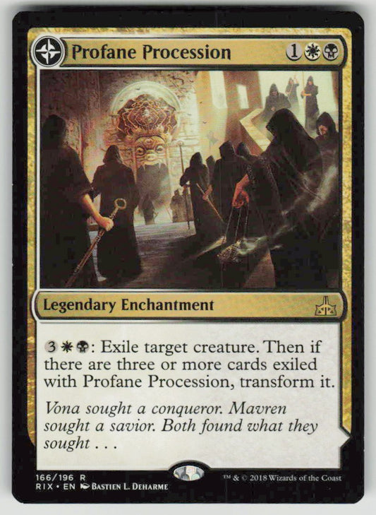 2018 Rivals of Ixalan 166 Profane Procession // Tomb of the Dusk Rose