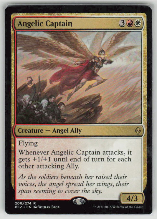 2015 Battle for Zendikar 208 Angelic Captain