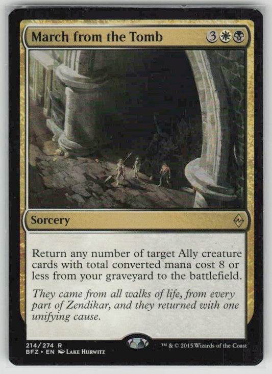 2015 Battle for Zendikar 214 March from the Tomb