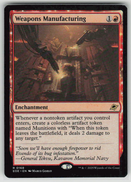 2025 Edge of Eternities 168 Weapons Manufacturing