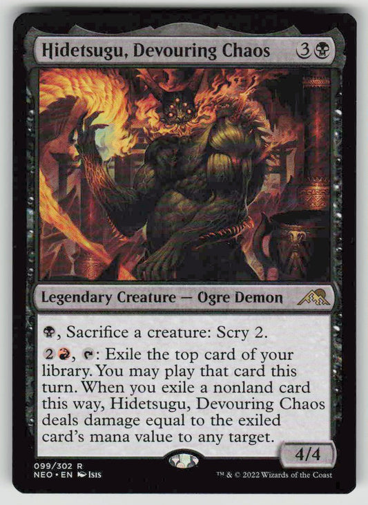 2022 Kamigawa: Neon Dynasty 99 Hidetsugu, Devouring Chaos