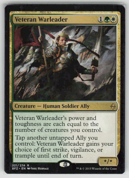 2015 Battle for Zendikar 221 Veteran Warleader