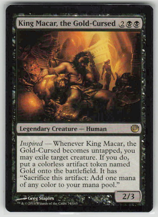 2014 Journey into Nyx 74 King Macar, the Gold-Cursed