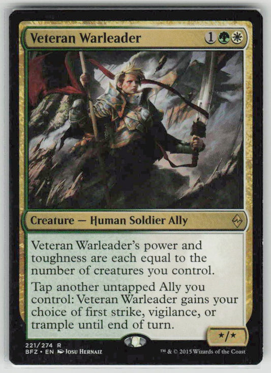 2015 Battle for Zendikar 221 Veteran Warleader