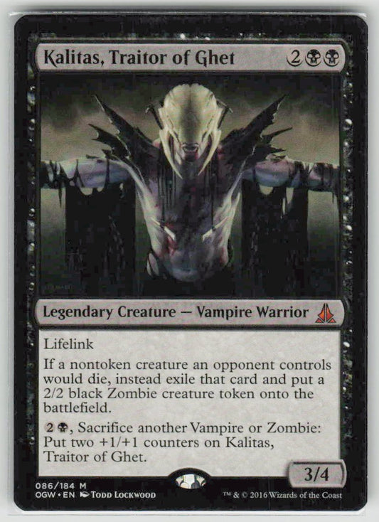 2016 Oath of the Gatewatch 86 Kalitas, Traitor of Ghet