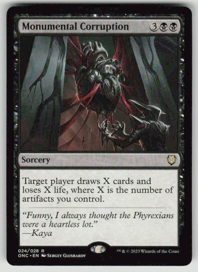 2023 Phyrexia: All Will Be One Commander 24 Monumental Corruption