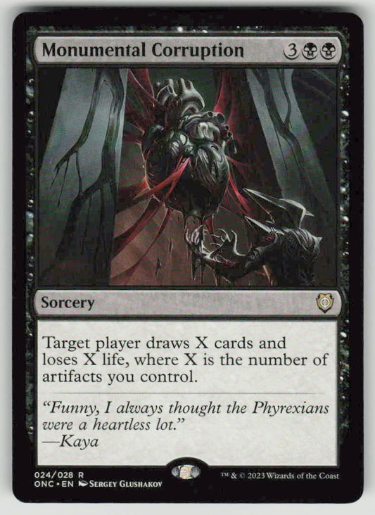 2023 Phyrexia: All Will Be One Commander 24 Monumental Corruption