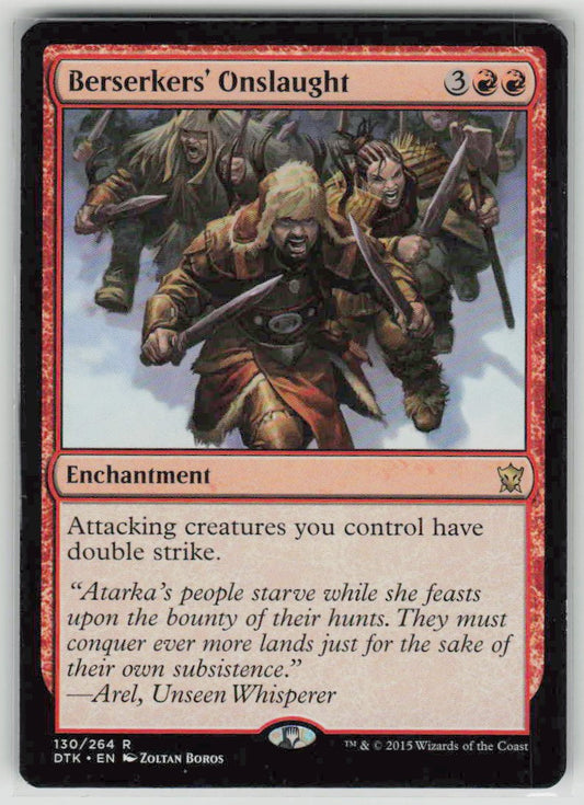 2015 Dragons of Tarkir 130 Berserkers' Onslaught
