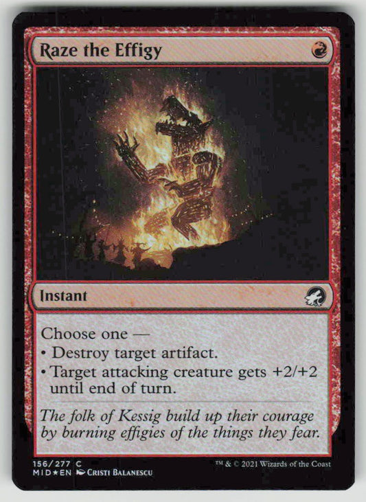 2021 Innistrad: Midnight Hunt 156 Raze the Effigy