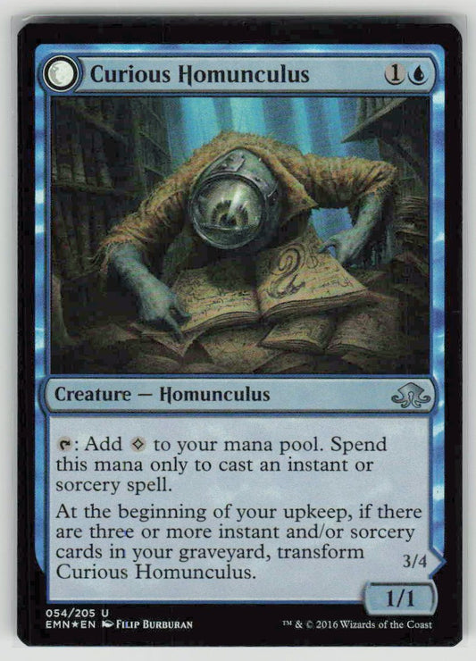 2016 Eldritch Moon 54 Curious Homunculus // Voracious Reader