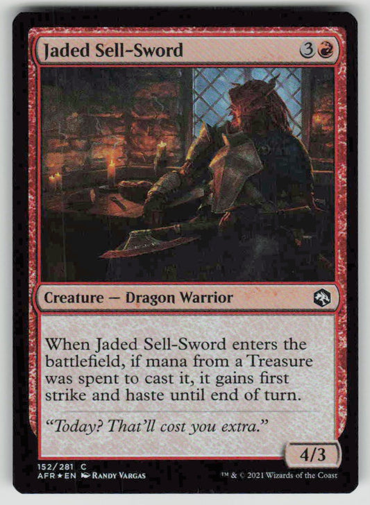 2021 Adventures in the Forgotten Realms 152 Jaded Sell-Sword