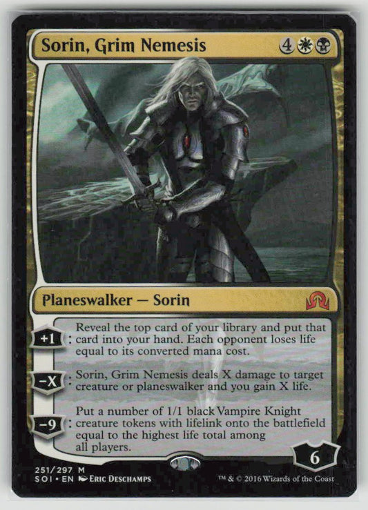 2016 Shadows over Innistrad 251 Sorin, Grim Nemesis