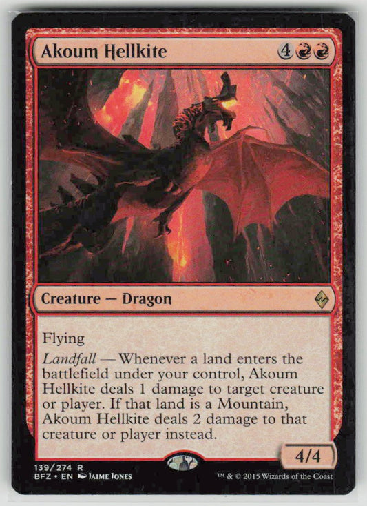 2015 Battle for Zendikar 139 Akoum Hellkite