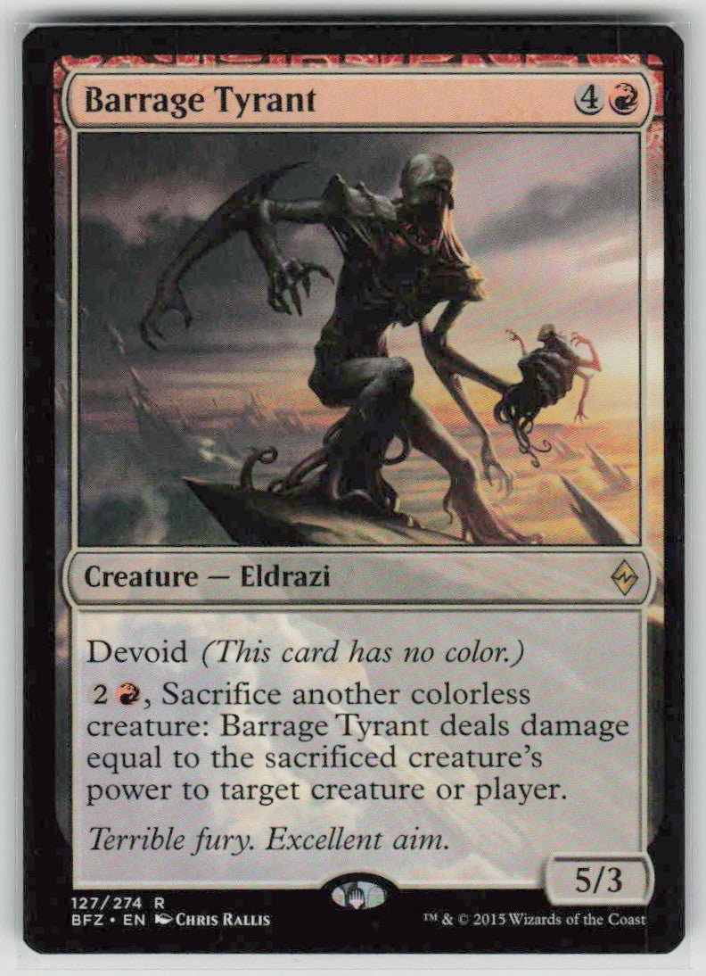 2015 Battle for Zendikar 127 Barrage Tyrant