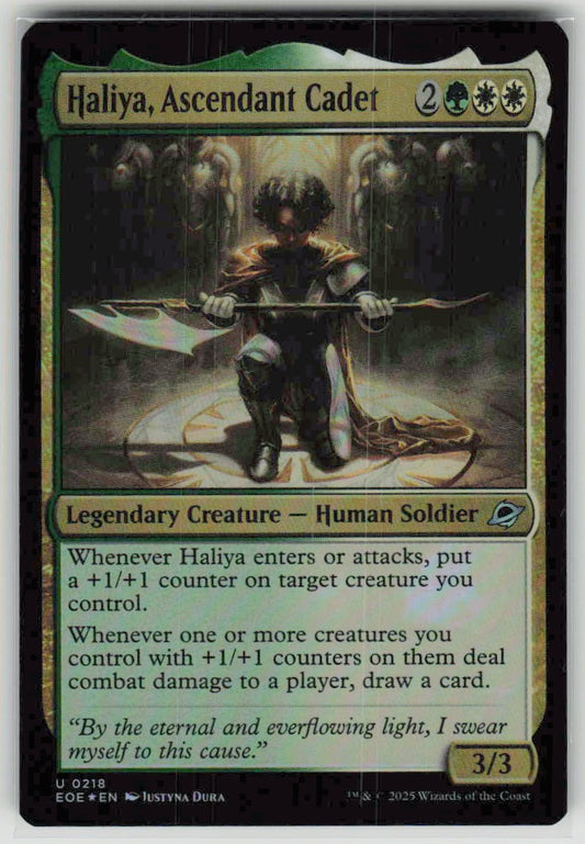 2025 Edge of Eternities 218 Haliya, Ascendant Cadet