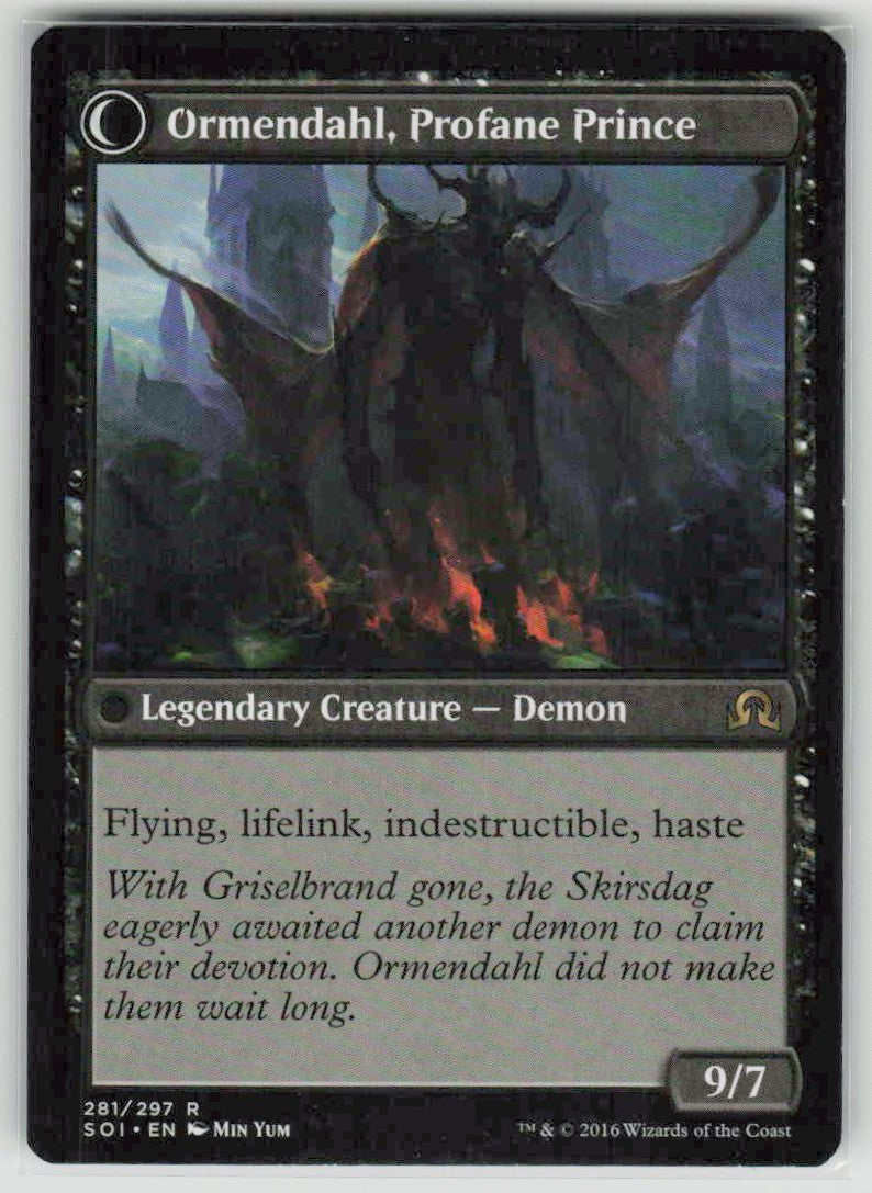 2016 Shadows over Innistrad 281 Westvale Abbey // Ormendahl, Profane Prince